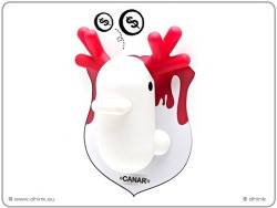Bduck wall saving bank stag white & red