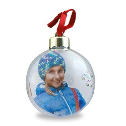 Christmas bauble to customise with a photo