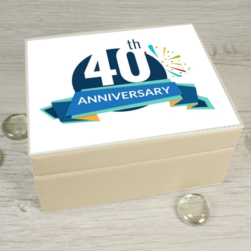 Jewellery box with number label adult birthday to personalise