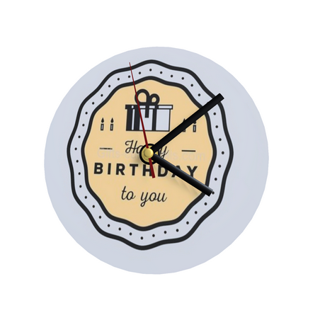 Clock with professional birthday label to personalise