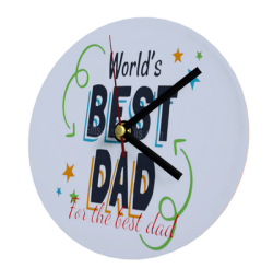 Horloge avec label fête des pères pour personnaliser