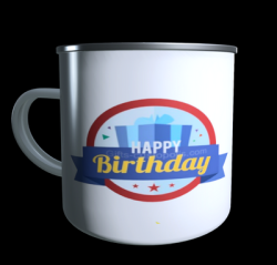 Mug vintage avec label anniversaire ado pour personnaliser