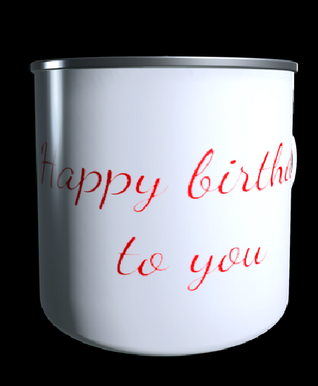 Antique mug with children's birthday number label to personalise