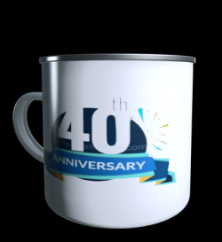 Mug vintage avec label chiffre anniversaire adulte pour personnaliser