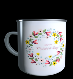 Vintage mug with mother's day label to personalise