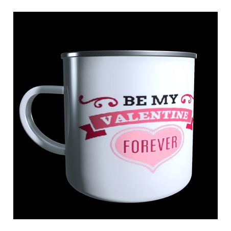 Antique mug with Valentine's Day label to personalise