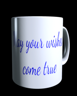 White mug with adult birthday number label to personalize