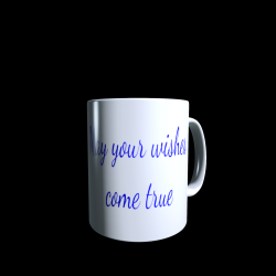 White mug with birthday number label for personalization