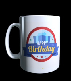 Mug couleur avec label anniversaire adolescent pour personnaliser