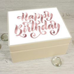 Jewellery box with professional birthday label to personalise