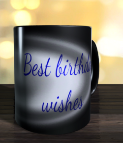 Mug magique avec label anniversaire adultes pour personnaliser