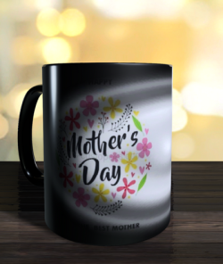 Magic mug with mother's day label to personalise
