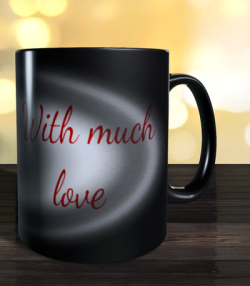 Magic mug with father's day label to personalise