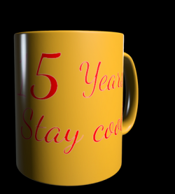 Mug or avec label anniversaire adolescents pour personnaliser