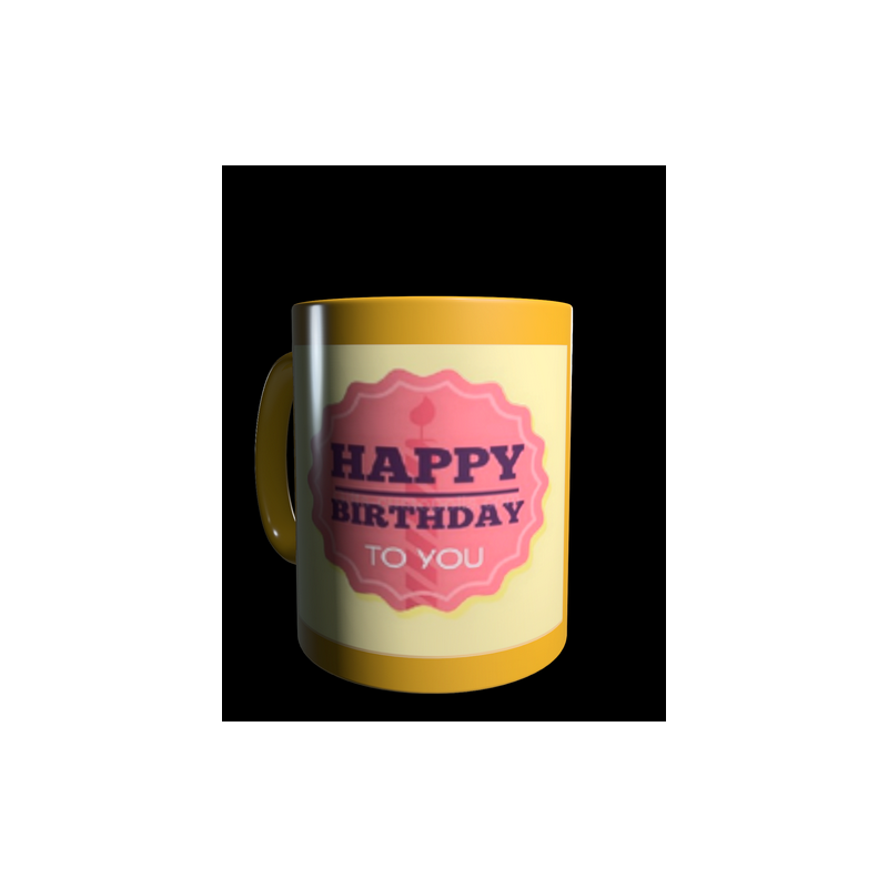 Mug or avec label anniversaire adulte pour personnaliser