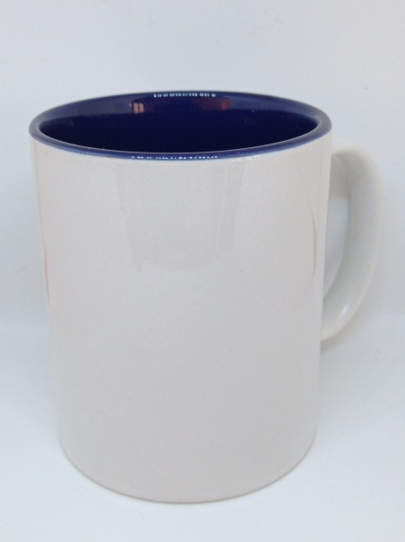 Coloured mug with Father's Day label to personalise