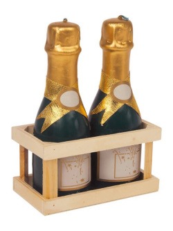 Champagne bottle candles