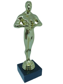 trophy statuette on base